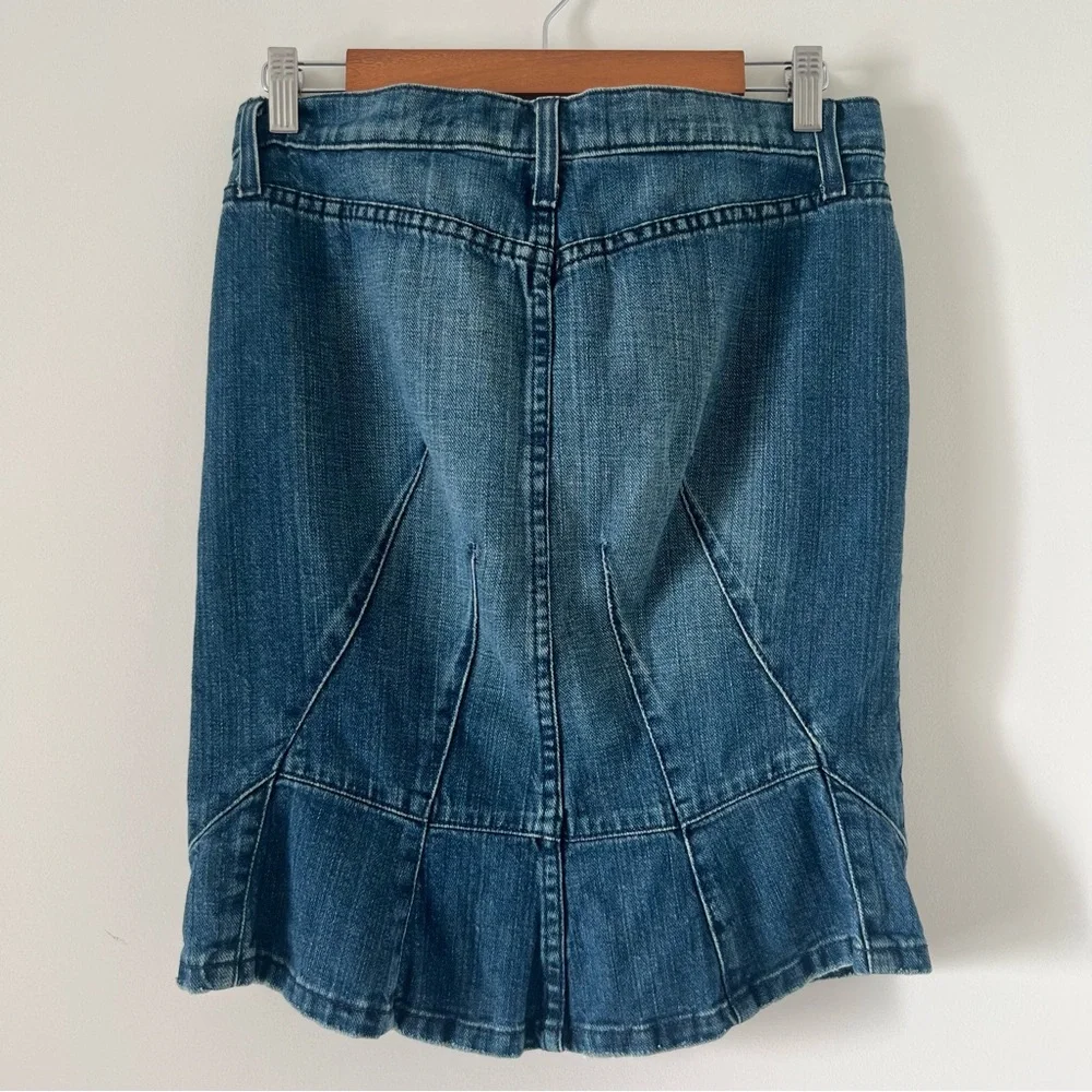 Y2k Juicy Couture Low Rise Denim Pencil Skirt